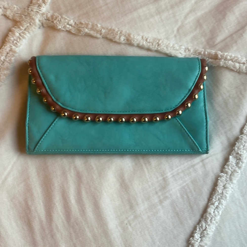 Teal hand bag